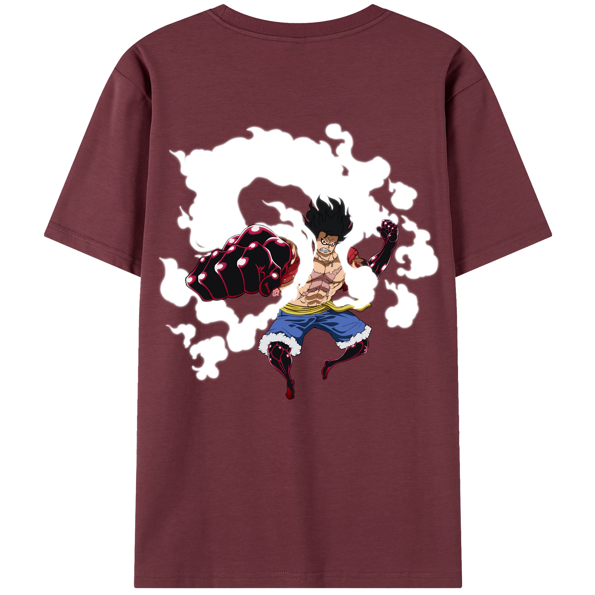ワンピース モンキー・D・ルフィ ONE PIECE Monkey D. Luffy 綿100％半袖Tシャツ（背面プリント）